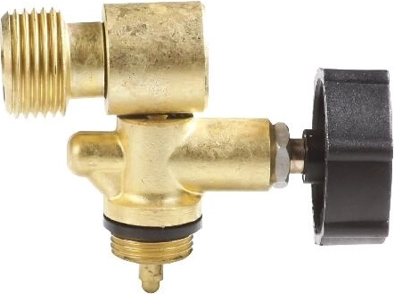 Zaporni ventil MEVA G 1/2" levi s stranskim izhodom za 2 kg PB jeklenke