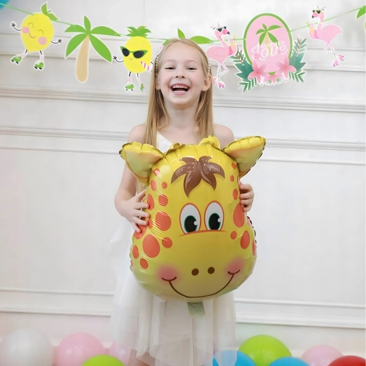 Birthday Balloon Set - Giraffe, Animals, 5 pcs