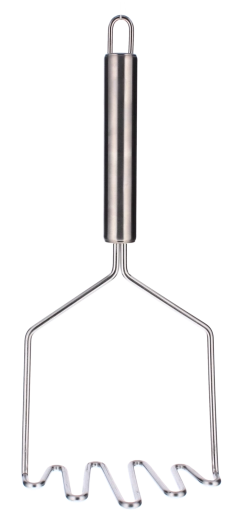 Stiskalnik za krompir iz nerjavnega jekla z lesnim ročajem