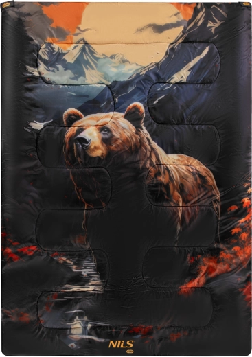 Spalna vreča NILS Camp Bear 3v1, dvojna ali dve samostojni spalni vreči