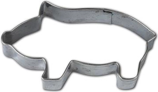 Modelček za piškote – pujsek, 7–8 cm, srebrn