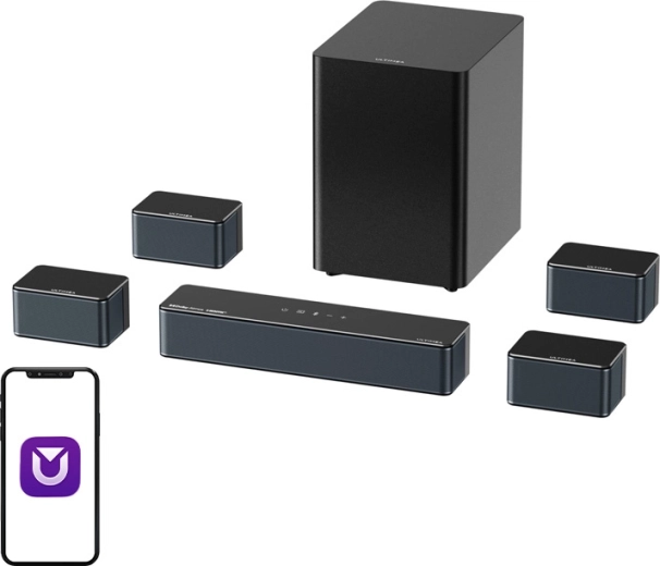 Ultimea Poseidon D80 Boom soundbar z nizkotoncem in 4 sateliti (7.1, Dolby Atmos)