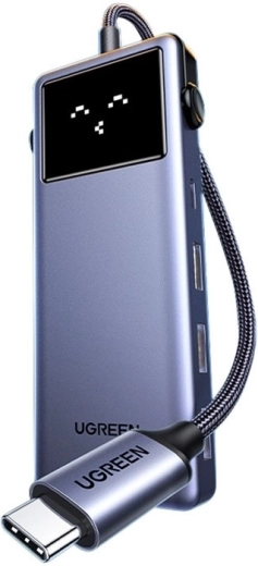 Ugreen CM888 Uno USB-C hub 7v1 z HDMI 4K, USB 3.0, PD in RJ45 - 1 kos