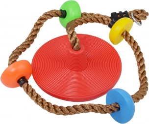 Vrvi s pisanimi vozli in sedežem - rdeča