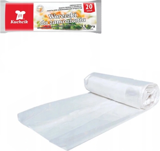 Vrečke za zamrzovanje živil KUCHCIK 25 × 35 cm, 3,5 l, 20 kos