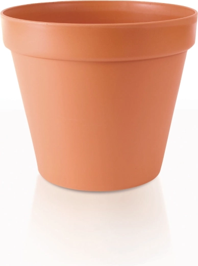 Plastični lonček za rože Glinka 13 cm terakota