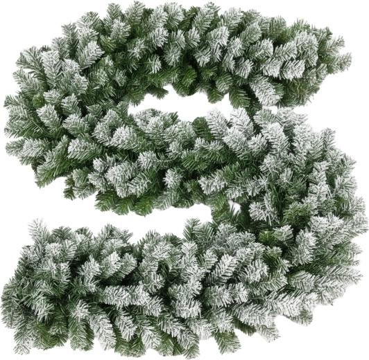 Ruhhy snow-covered Christmas garland 270 cm, 29 cm - 1 piece