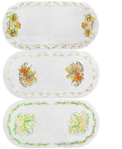 Velikonočni prt 30 × 50 cm iz poliestra s pomladnimi motivi