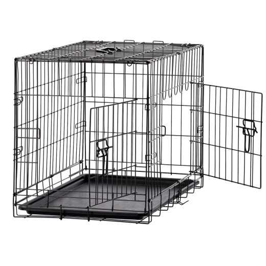 Zložljiva kovinska kennel kletka za psa velikost L 76 × 45 × 51,5 cm