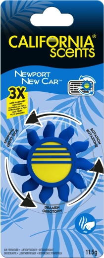 Car Vent Air Freshener California Scents Newport New Car – Rotating Sun