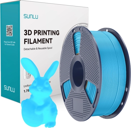 Sunlu PLA Glow in the Dark filament blue 1 kg