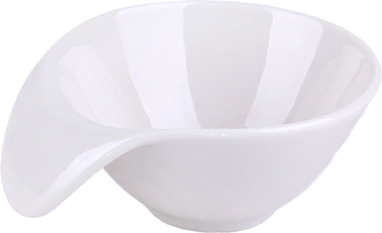 Porcelanasta servirna skledica z ročajem 65 ml, bela