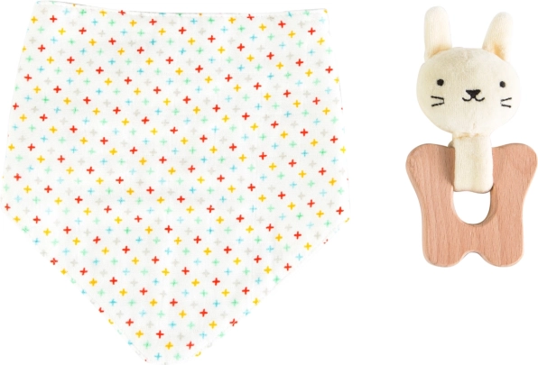 Petit Collage Set Zajček grizalo in slinček