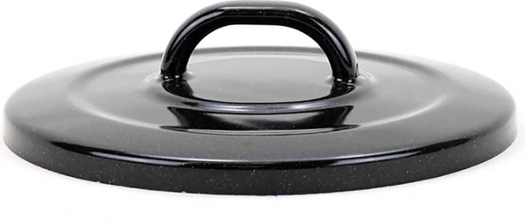 Pokrov BELIS Standard 18 cm – emajlirana črna z belo pikico