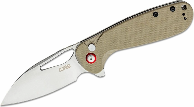 CJRB Lago folding pocket knife Sand Polished, desert brown G10 - 1 piece