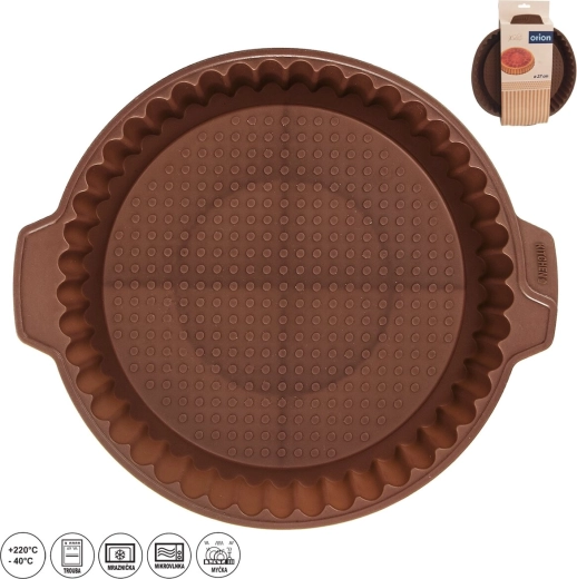 Orion silikonski pekač za pito 27 cm rjav