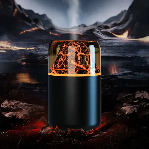 Vlažilec zraka z LED in učinkom vulkana – aromaterapija in difuzor dišav