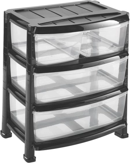Plastični regal s 4 predali Heidrun Professional 55 × 40 × 60,5 cm