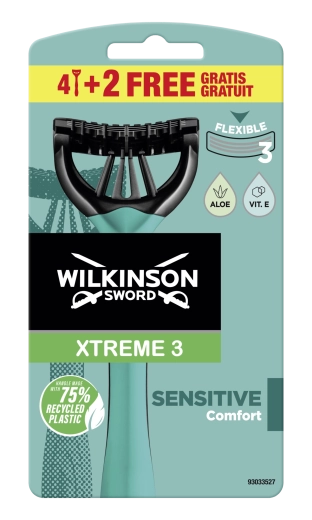 Disposable razors WILKINSON SWORD Xtreme3 Sensitive 6 pcs