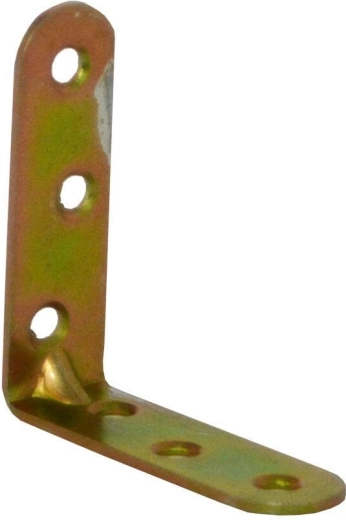 Montažni kotnik z vtisom 60 × 18 × 2 mm, rumeno pocinkan (15 kos)