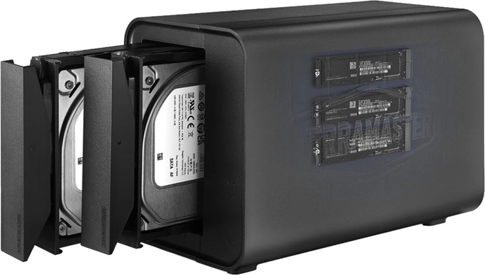 TerraMaster D5 Hybrid 5-režajno zunanje ohišje DAS za SATA in M.2 NVMe