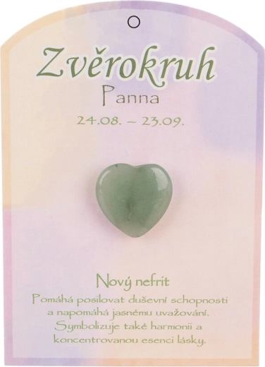 Nefritovo srce za znamenje Devica