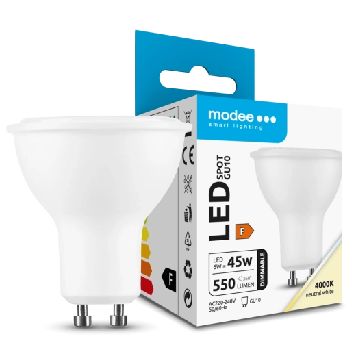 Modee Lighting LED točkovna žarnica GU10 6 W, 550 lm, nevtralno bela, zatemnilna