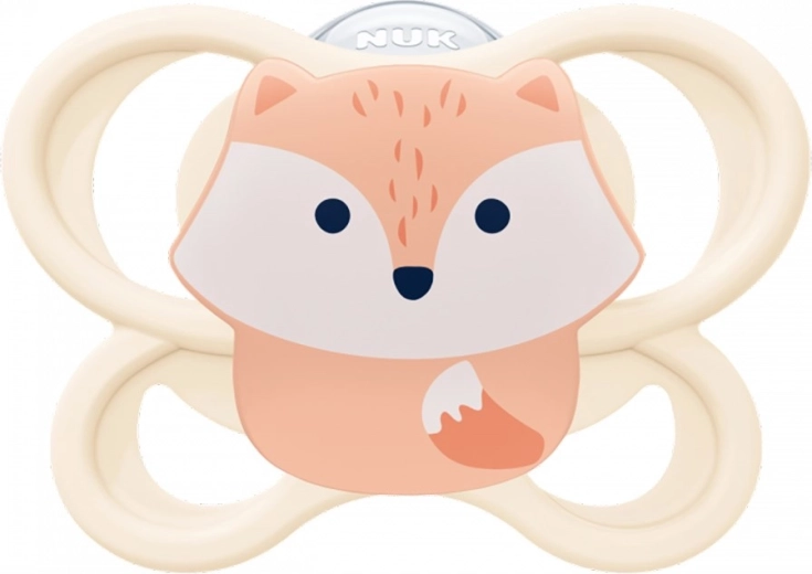 Otroška duda NUK Perfect Match Air Fox 0–6 m, silikonska