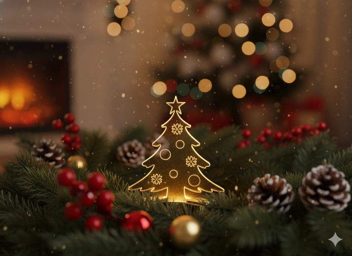 Set 5 LED dekoracij z različnimi načini pritrditve in daljinskim upravljalnikom 10,5 cm