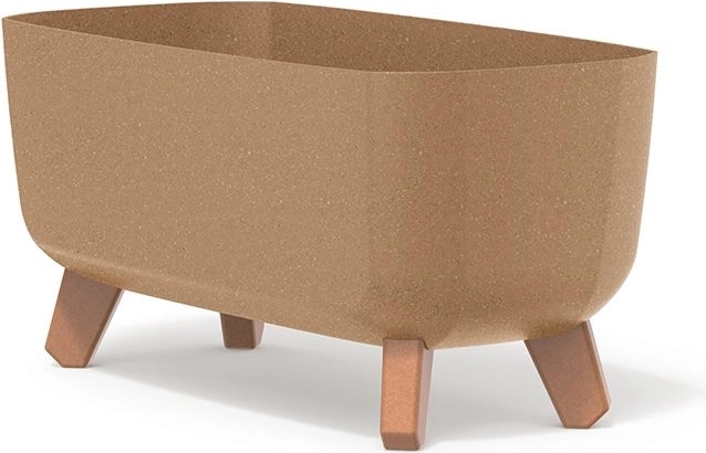 Pravokotni lonec za rože z nogicami GRACIA CASE ECO WOOD 39 cm naturo