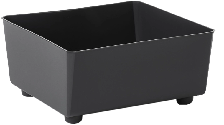 Cvetlični lonec SAGA 285 × 285 mm črn iz reciklirane plastike