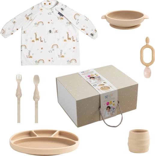 Bibado darilni set za hranjenje fawn/serengeti spaghetti