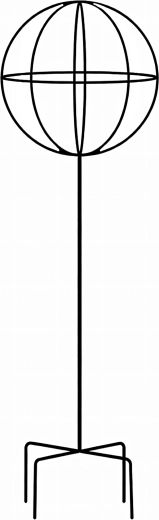 Kovinska vrtna opora za vzpenjavke 50 × 10 cm – črna