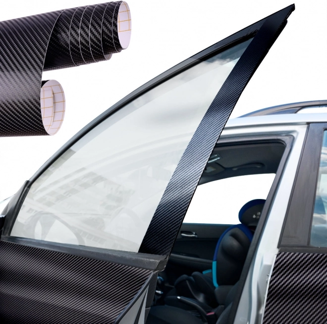 Samolepilna 4D ogljikova folija črna 1,52 × 30 m