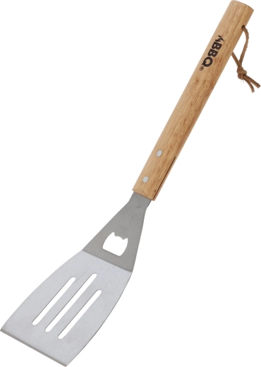 Žar lopatica iz nerjavečega jekla 46 cm z lesenim ročajem