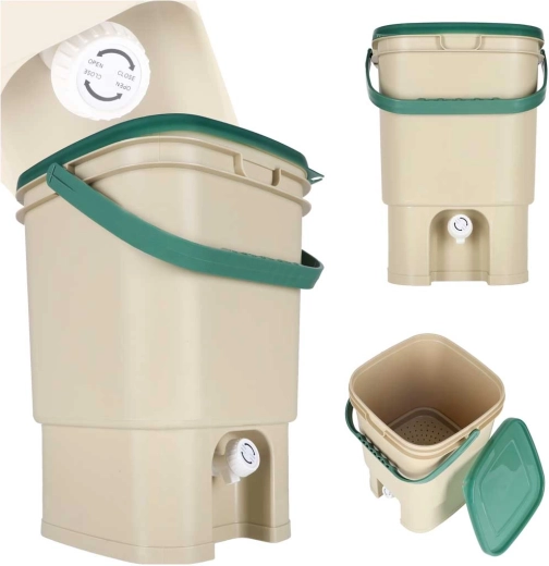 Domači kuhinjski kompostnik 15 l s pipo