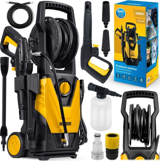 Visokotlačni čistilec s navitim cevovodom 1800 W Humberg HM-300, 230 barov