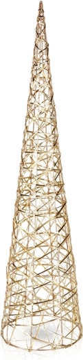 Illuminated Christmas Tree Cone 80 cm, 40 LEDs, Gold