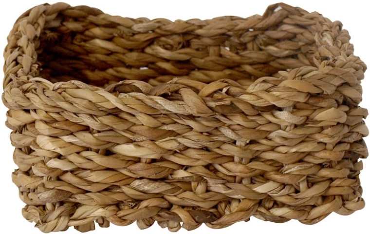 Kvadraten nizek koš iz morske trave 22 × 22 × 10 cm