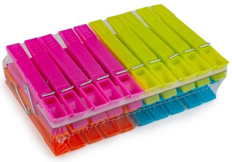 Plastični klini za perilo, 20 kosov, 4 barve