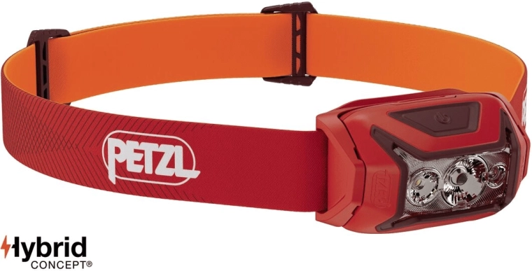 Petzl Actik naglavna svetilka 450 lm, rdeča