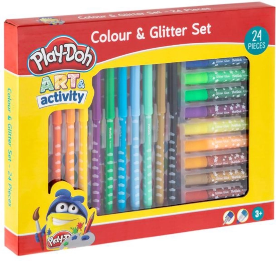 PLAY-DOH Color and Glitter Set, 24 pcs