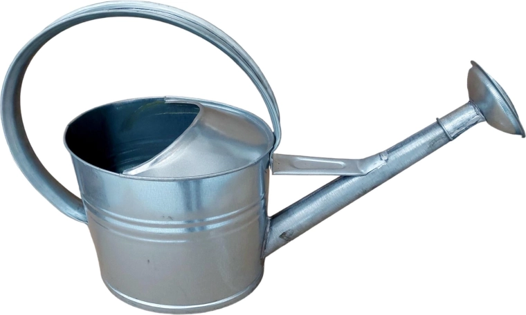 Pocinkana vrtna zalivalka z rožico 10 l