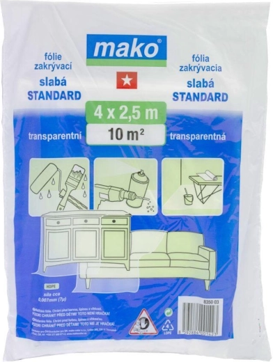 Prekrivna folija 4 × 2,5 m, 7 µm