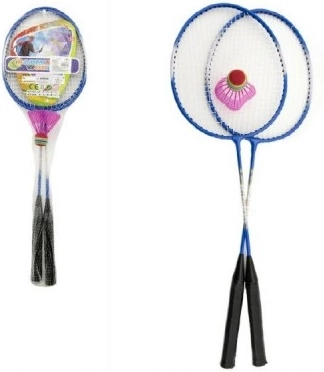 badminton set kovinskih loparjev v mrežasti torbi – 3 barve