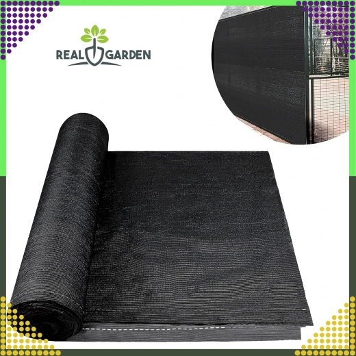 Senčilna in maskirna mreža 1,5 × 25 m, 180 g/m², 95 %, UV zaščita – črna