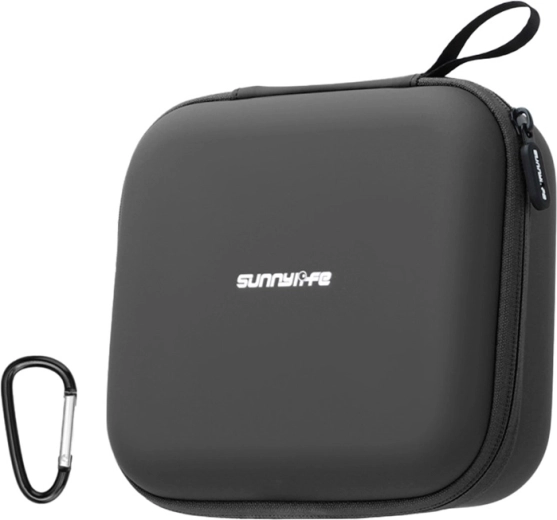 Sunnylife leather case with mesh pocket for DJI Neo 2, black