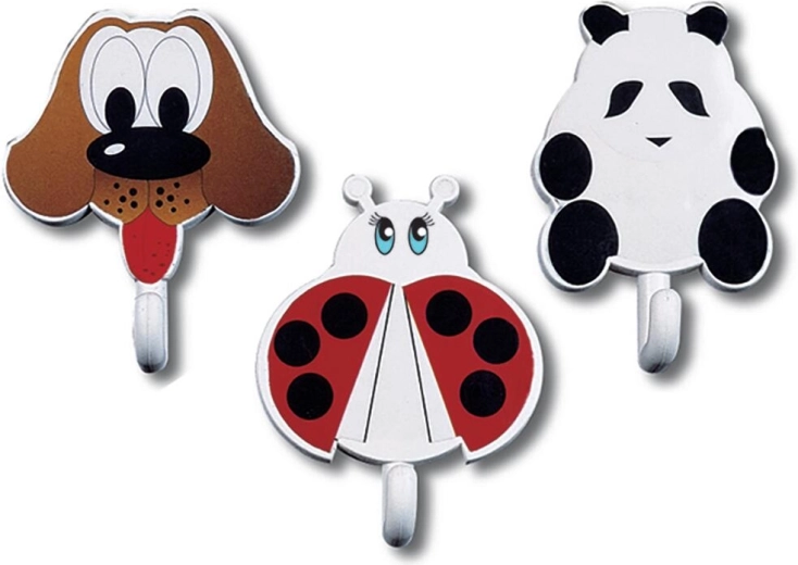 Samolepilne otroške kljukice – mešanica živalskih motivov, 2 kosa