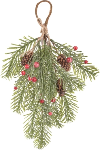 Viseča dekorativna vejica z jagodami 37 cm