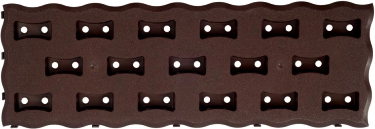 Modularna vrtna pot, rjav plast 60 × 20 cm (8 kosov, 0,95 m²)